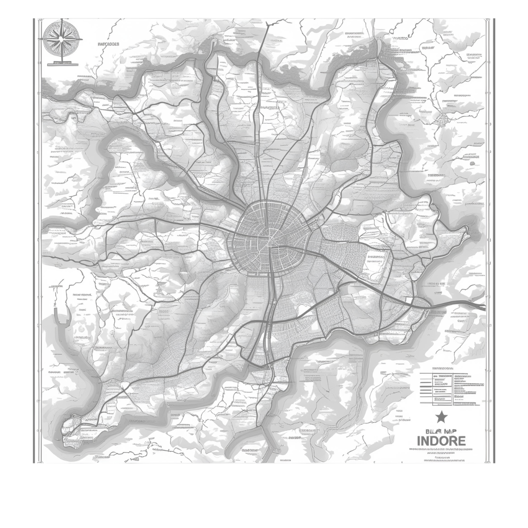 Indore Madhya Pradesh India City Map